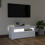 Voir la diapositive 3 : VIDAXL Meuble TV avec lumieres LED blanc 90x35x40 cm