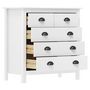 Voir la diapositive 3 : VIDAXL Buffet Hill Blanc 79x40x80 cm Bois de pin solide