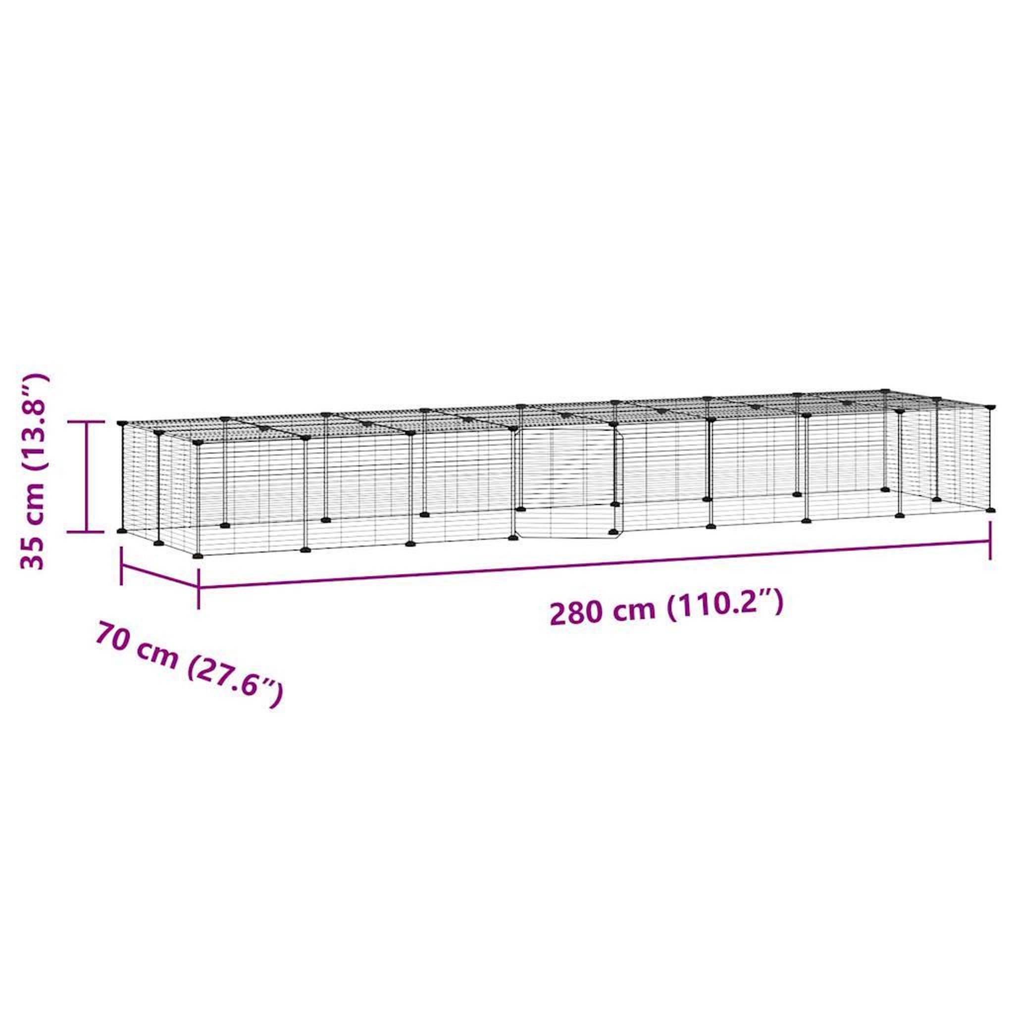 Voir la diapositive 4 : VIDAXL Cage animaux de compagnie a 36 panneaux et porte Noir 35x35 cm