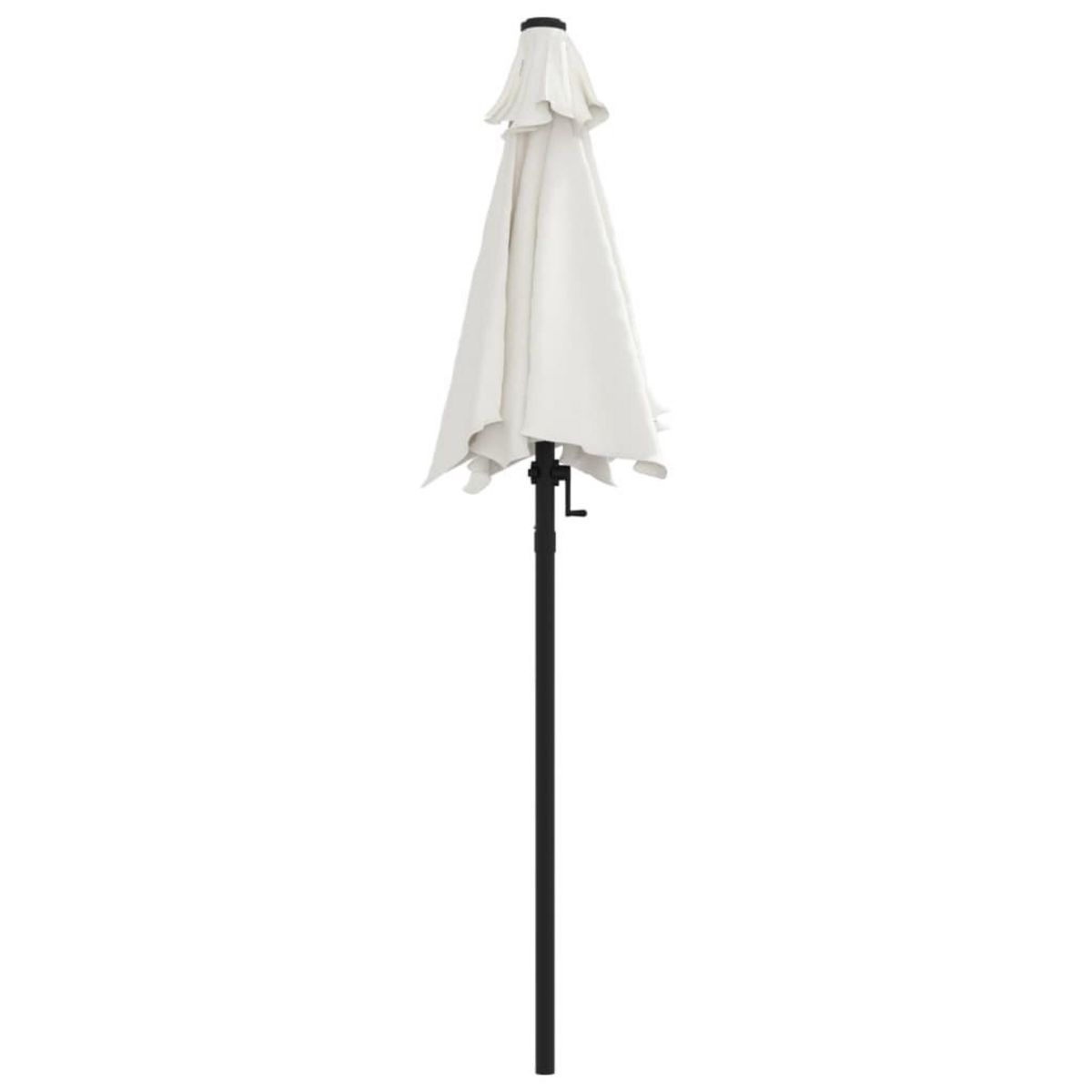 VIDAXL Parasol Blanc sable 200x224 cm Aluminium
