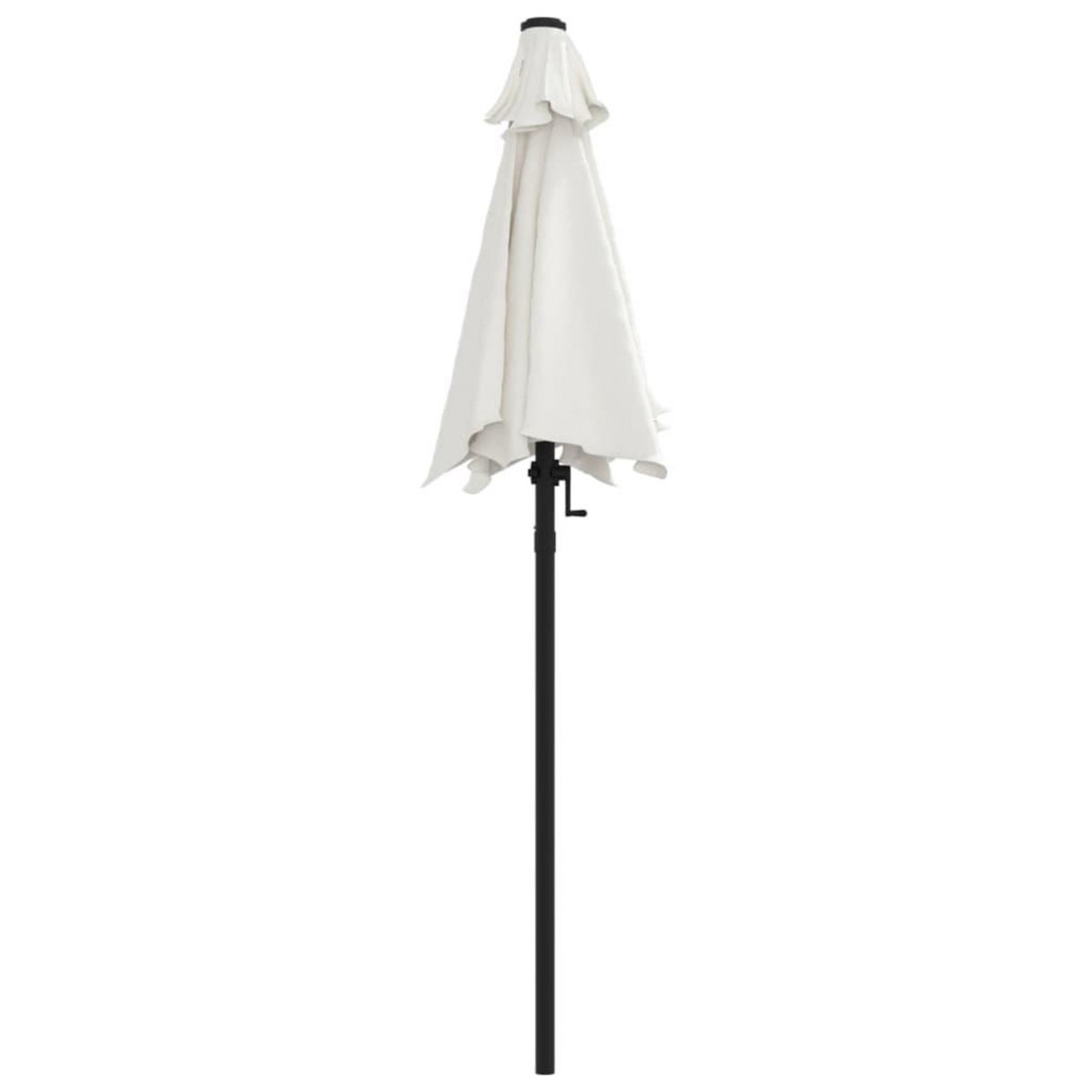 VIDAXL Parasol Blanc sable 200x224 cm Aluminium