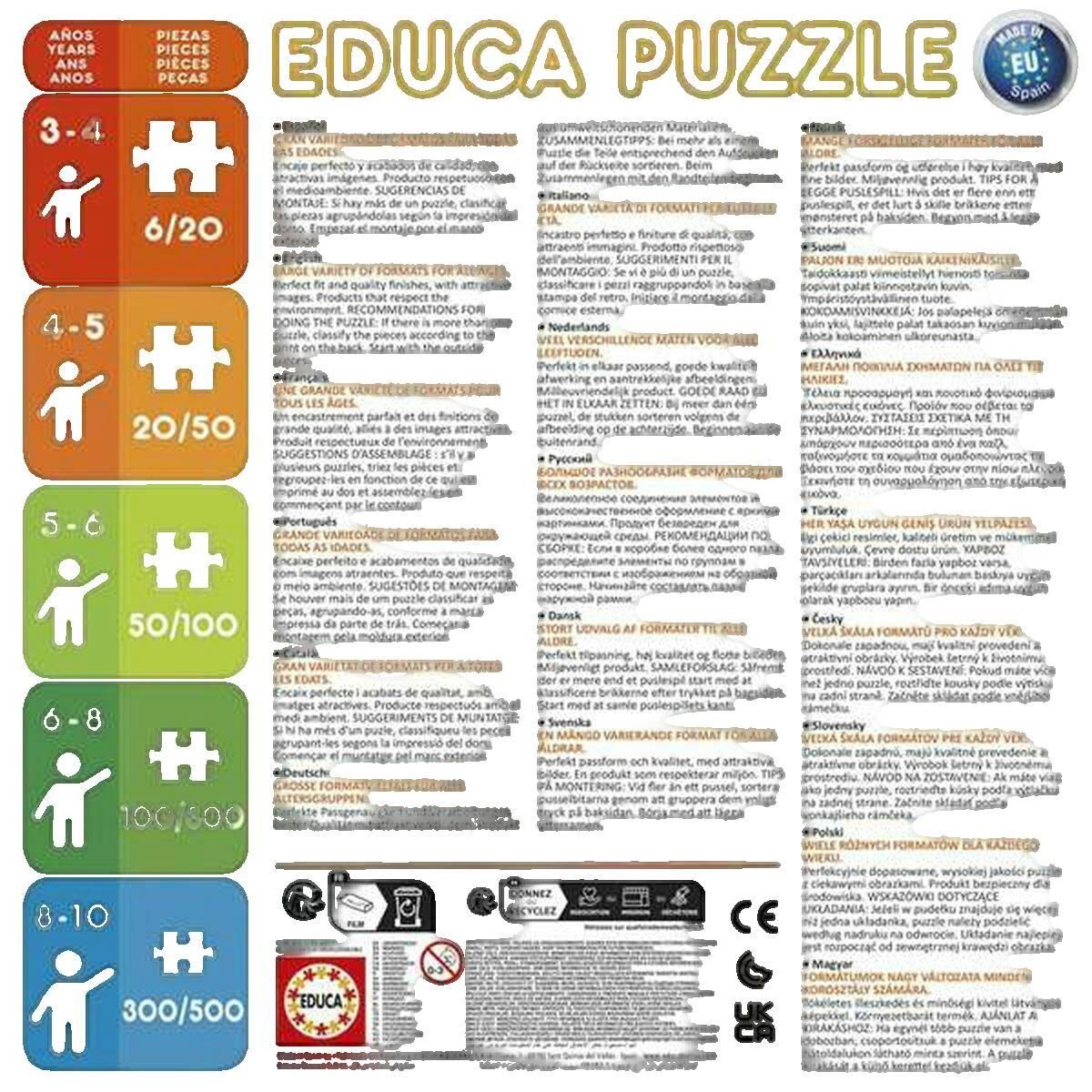 EDUCA Puzzle educa-borras Puzzle Bluey en bois écologique