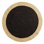 Voir la diapositive 1 : Paris Prix Tapis Déco Rond en Jute  Mario  120cm Noir & Or