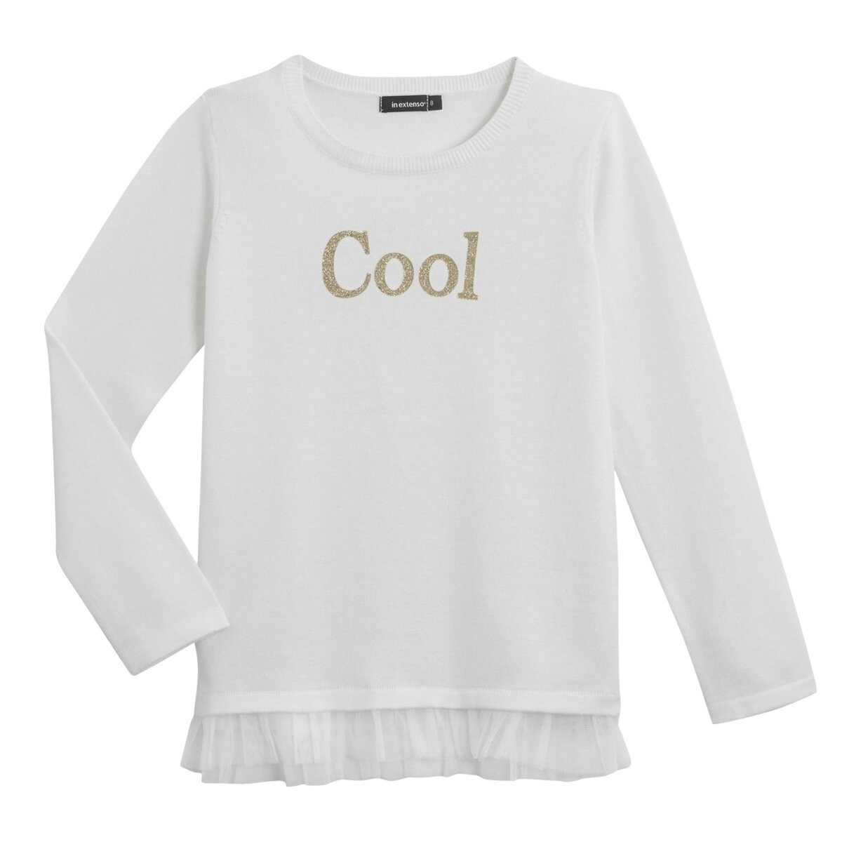IN EXTENSO Pull imprimé Cool base tulle Fille