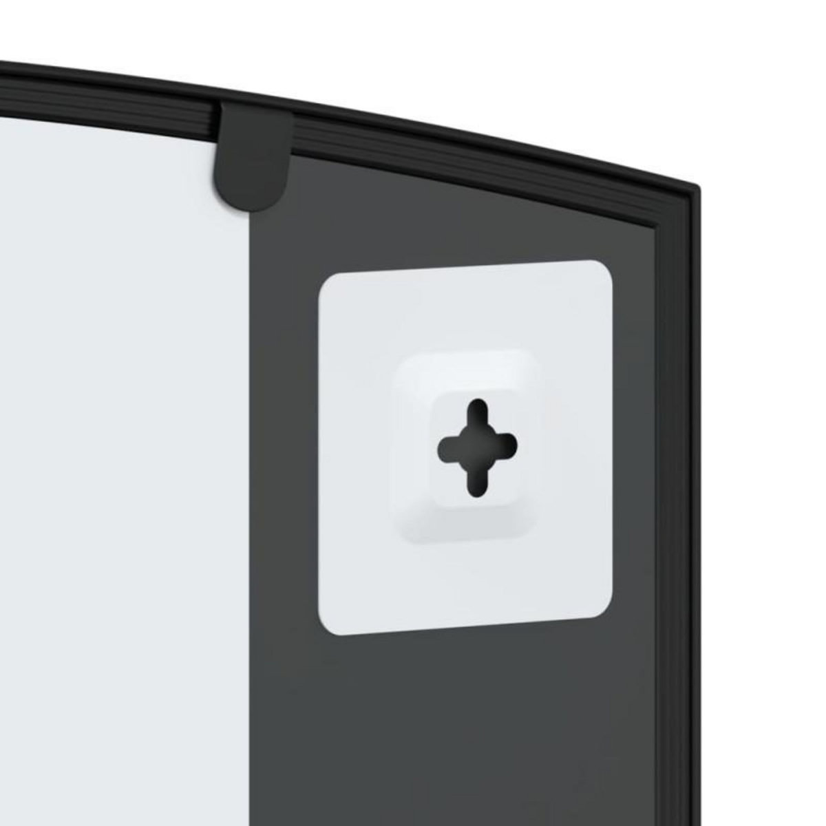 VIDAXL Miroir mural noir 100x60 cm arche fer