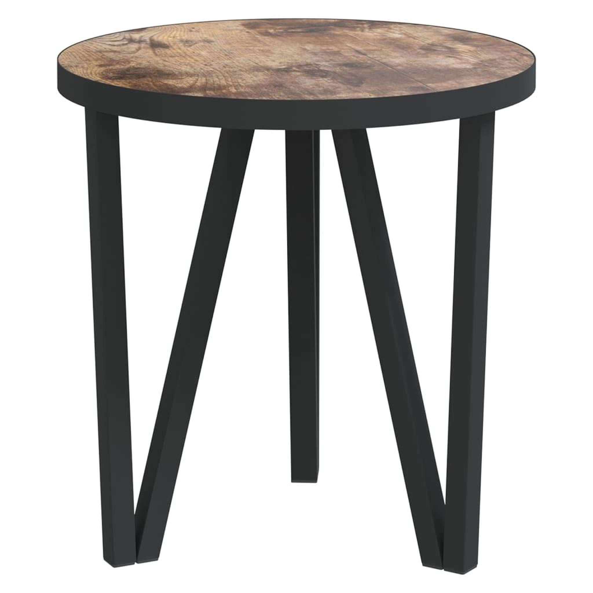 Voir la diapositive 2 : VIDAXL Table a the Noir et jaune Ø35 cm MDF