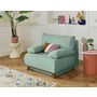 Voir la diapositive 5 : BEST MOBILIER Cristal - fauteuil - convertible avec coffre - en velours texturé