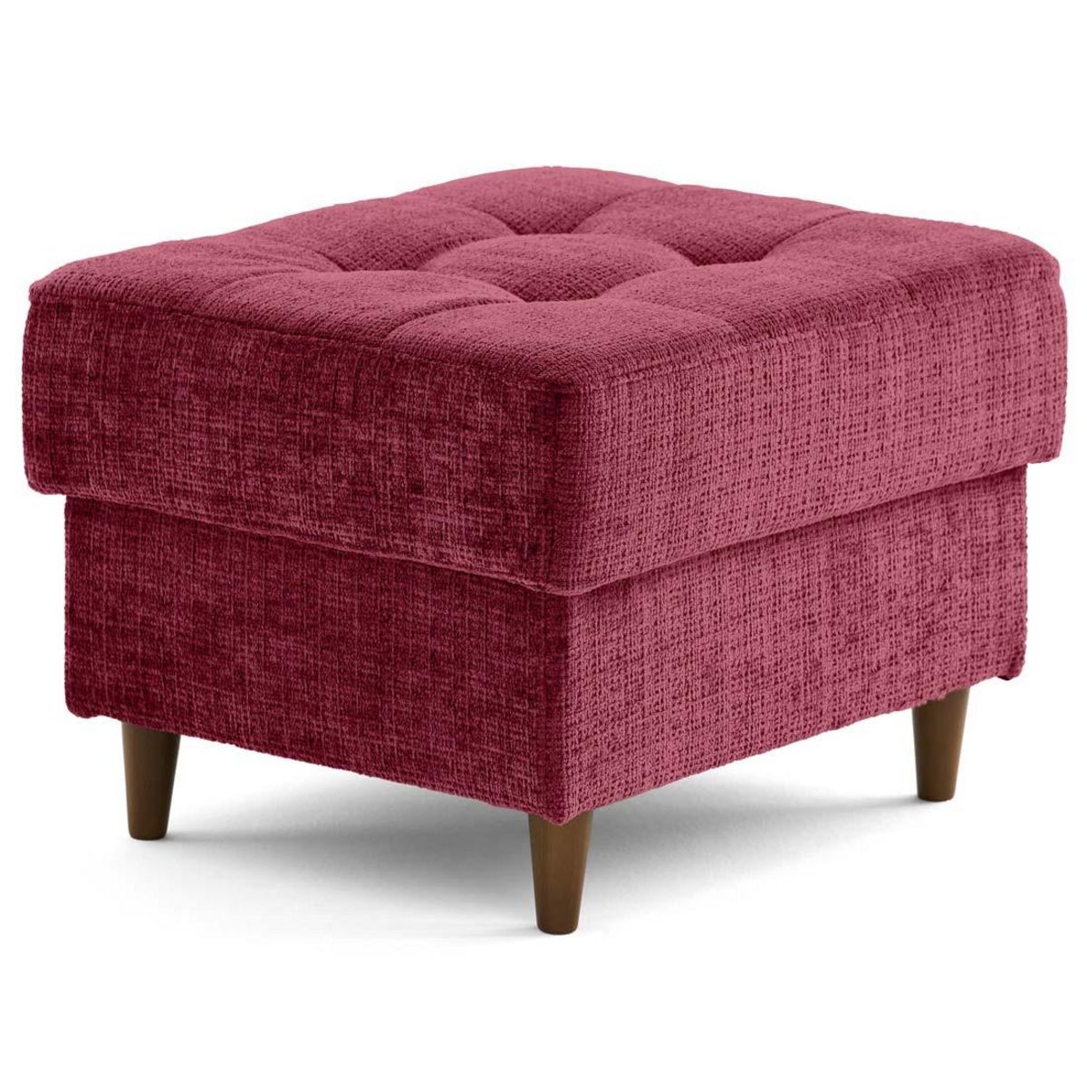 LISA DESIGN Anna - pouf en velours texturé - pieds en bois