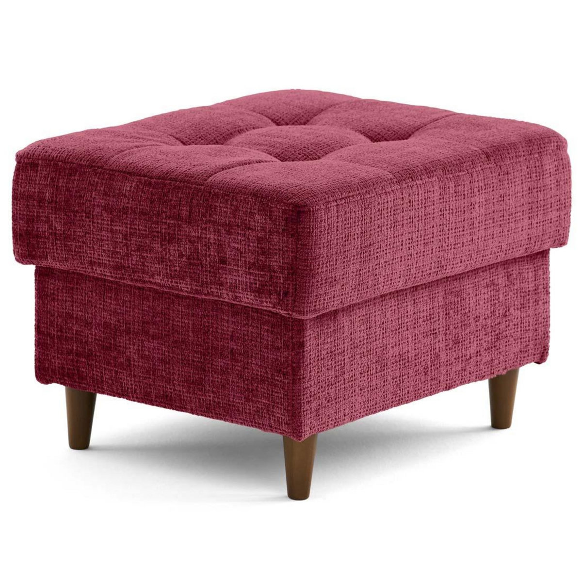 LISA DESIGN Anna - pouf en velours texturé - pieds en bois