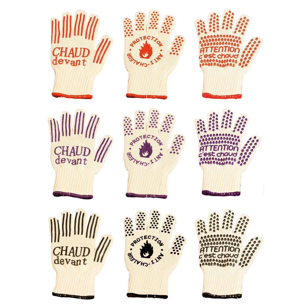 CUISY Gant anti-chaleur coton + silicone