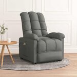 VIDAXL Fauteuil electrique de massage Gris fonce Tissu