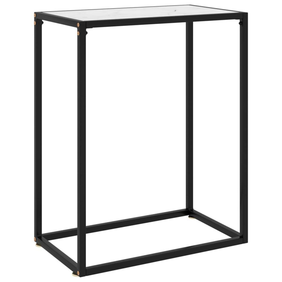 VIDAXL Table console Blanc 60x35x75 cm Verre trempe