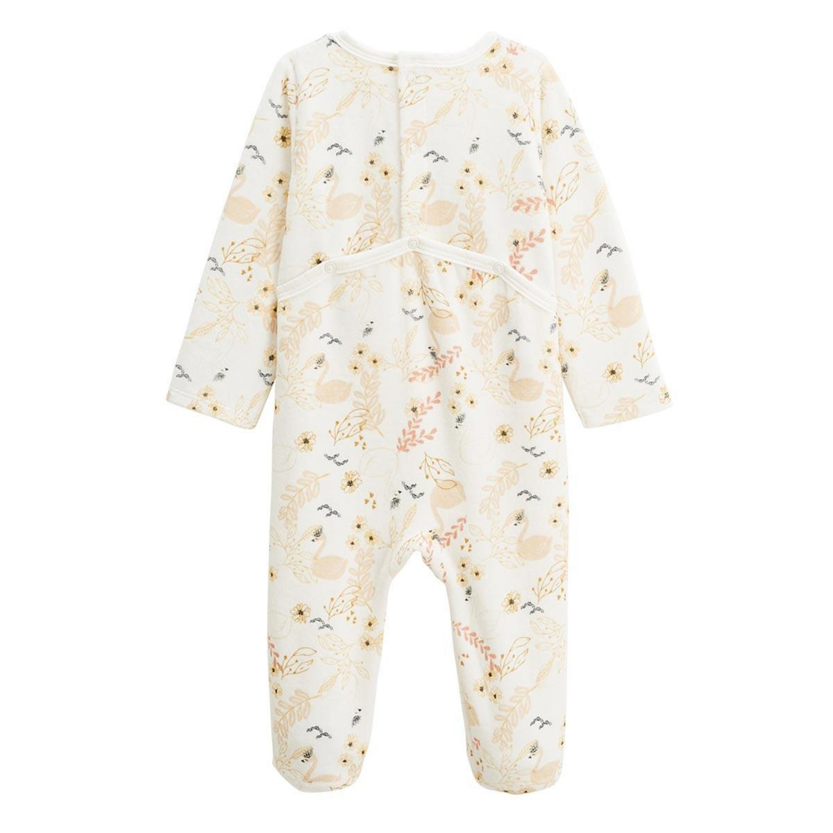 Petit Béguin Lot de 2 pyjamas bébé en velours Swan