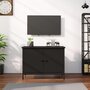 Voir la diapositive 1 : VIDAXL Meuble TV avec portes noir 60x35x45 cm bois d'ingenierie