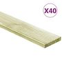 Voir la diapositive 1 : VIDAXL Panneaux de terrasse 40 pcs 5,8 m² 1 m Pin massif impregne