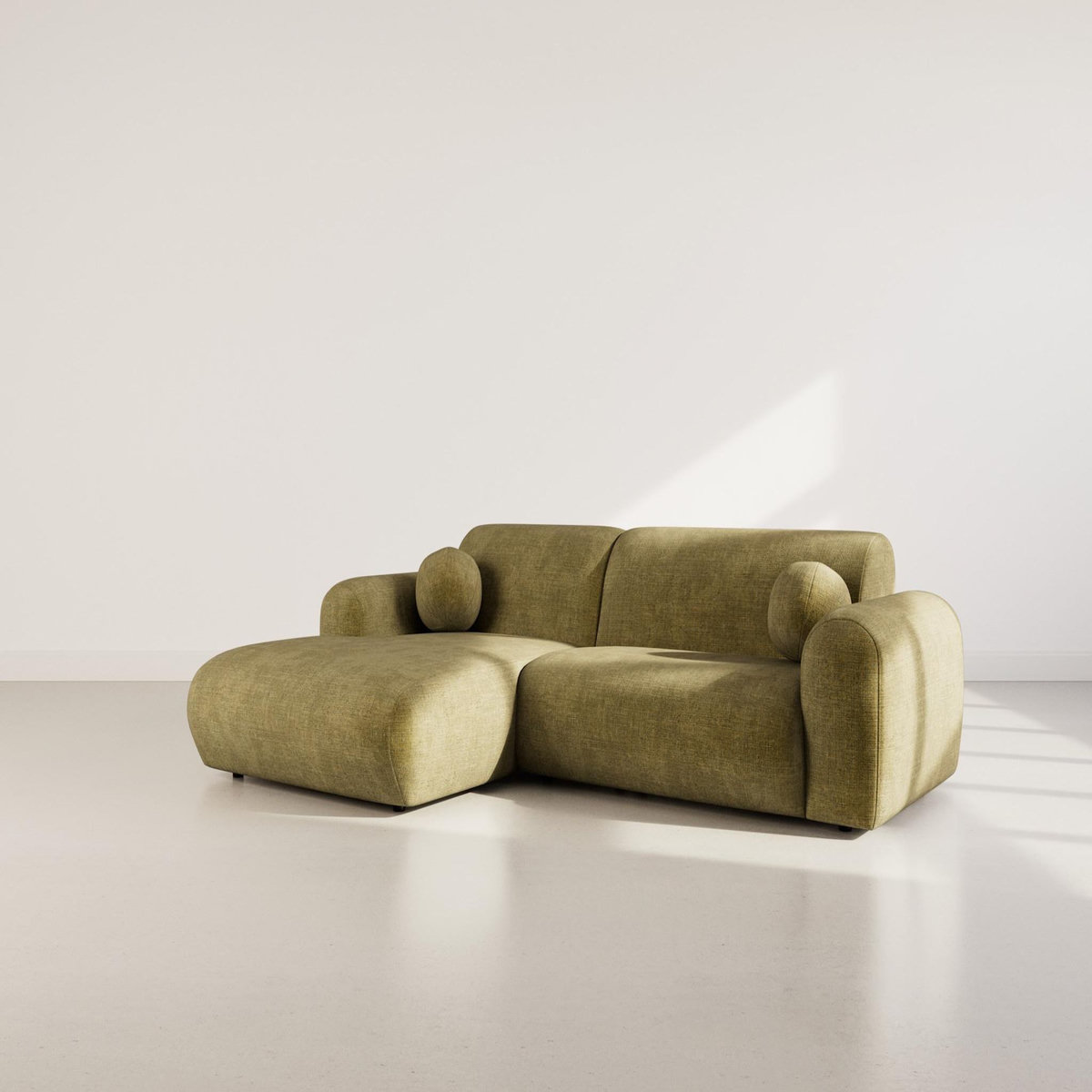 LISA DESIGN Louise - canapé d'angle gauche 4 places en velours texturé