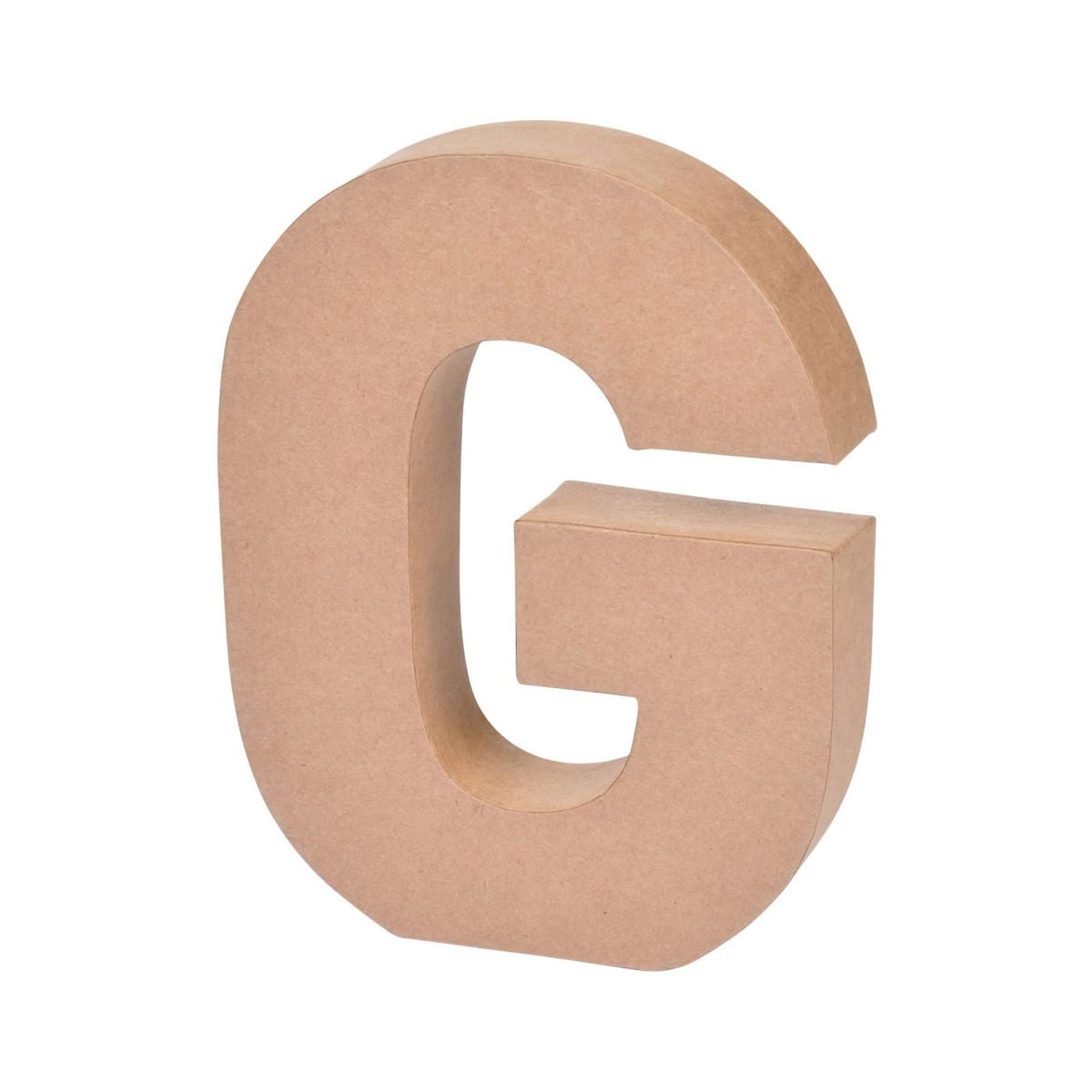 HOMEA Décoration Murale  Lettres Carton G  18cm Naturel