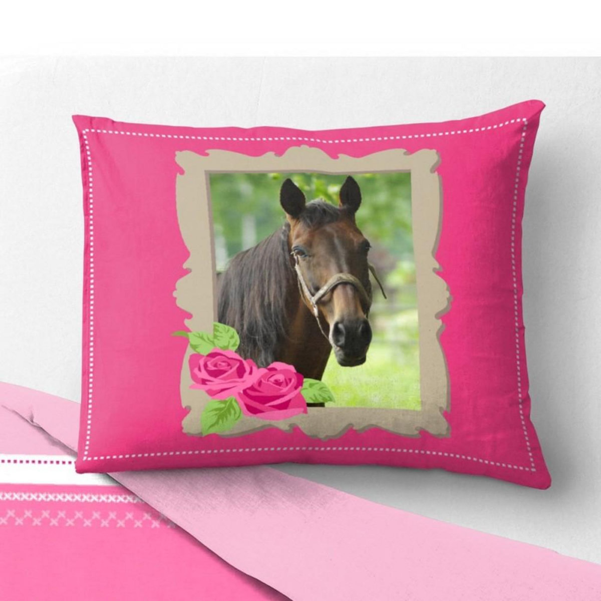 Dourev Housse de couette 140x200 HORSE BEAUTY + 1 taie