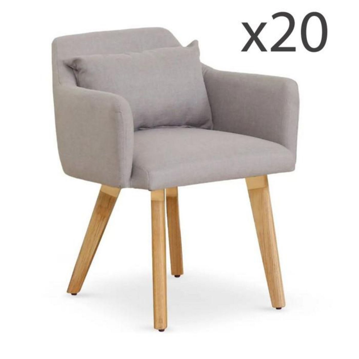 Paris Prix Lot de 20 Fauteuils Design  Alan  70cm Beige