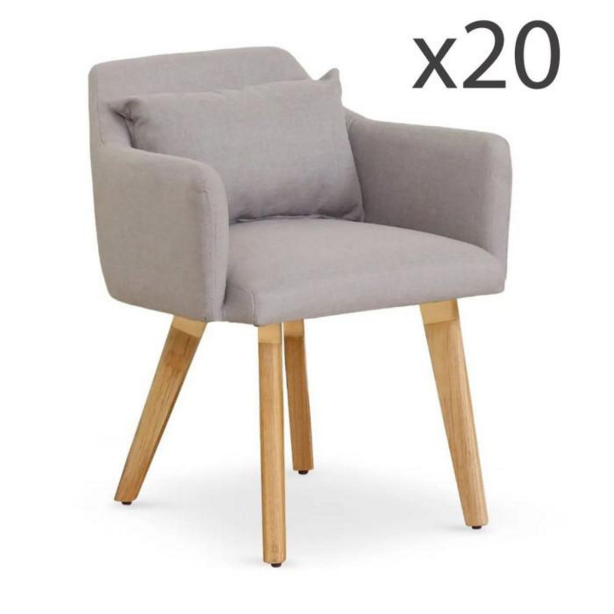 Paris Prix Lot de 20 Fauteuils Design  Alan  70cm Beige