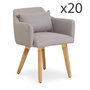 Voir la diapositive 2 : Paris Prix Lot de 20 Fauteuils Design  Alan  70cm Beige