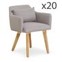 Voir la diapositive 2 : Paris Prix Lot de 20 Fauteuils Design  Alan  70cm Beige