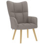 Voir la diapositive 2 : VIDAXL Chaise de relaxation Taupe Tissu