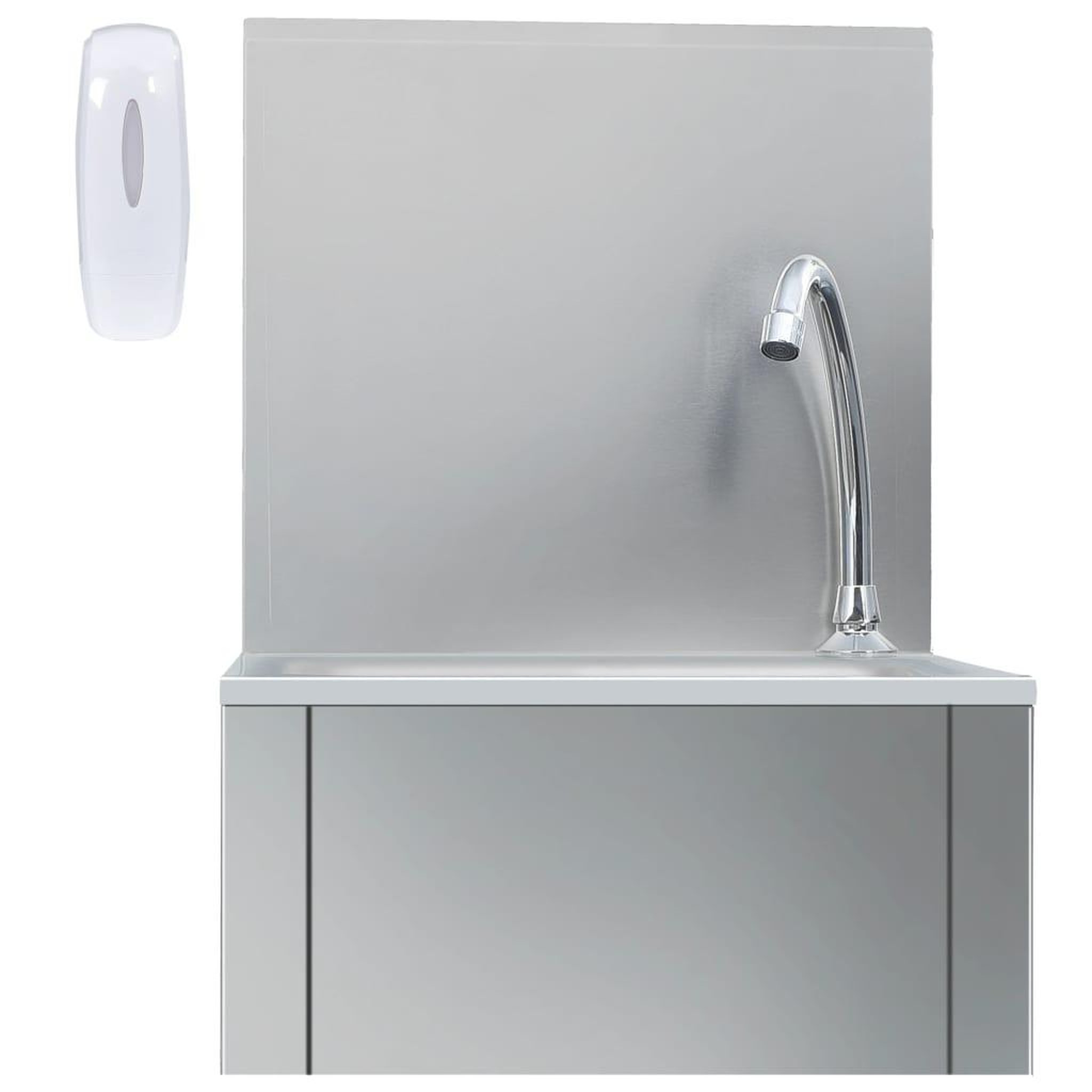 Voir la diapositive 3 : VIDAXL Lavabo de lavage avec robinet et distributeur de savon Inox
