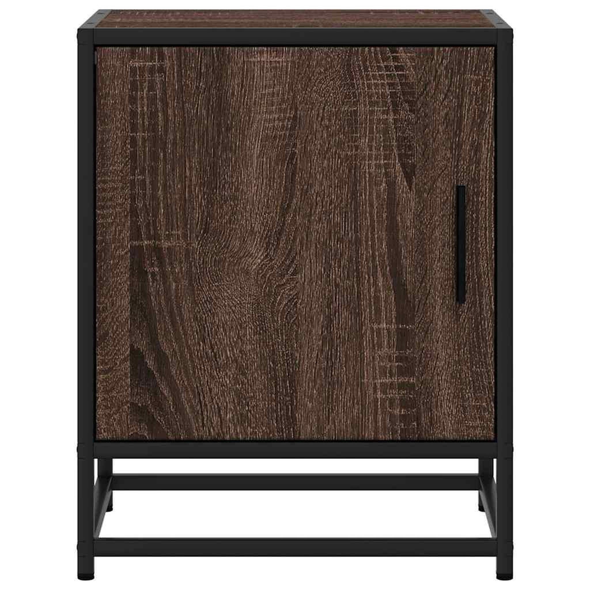 Voir la diapositive 5 : VIDAXL Tables de chevet 2 pcs chene marron bois d'ingenierie et metal