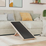 VIDAXL Rampe pour chiens gris 100x40 cm bois de sapin solide