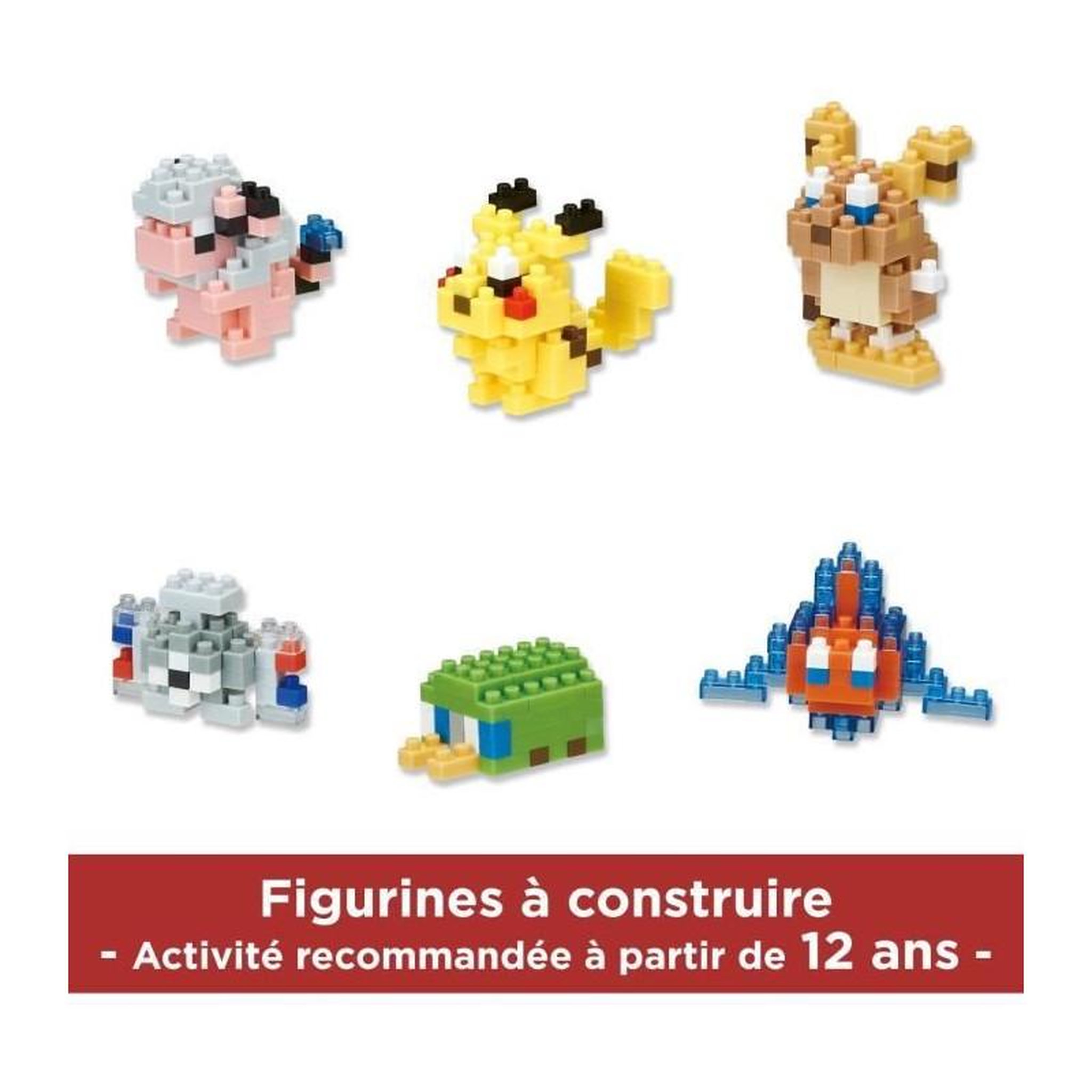 Voir la diapositive 5 : BANDAI Coffret de 6 figurines en briques - BANDAI - NANOBLOCK - Pack Pokémon type Électrique