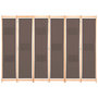 Voir la diapositive 2 : VIDAXL Cloison de separation 6 panneaux Marron 240 x 170 x 4 cm Tissu