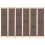 Voir la diapositive 2 : VIDAXL Cloison de separation 6 panneaux Marron 240 x 170 x 4 cm Tissu