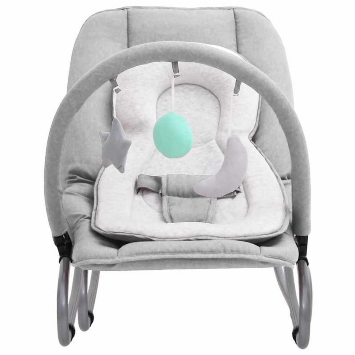 VIDAXL Transat pour bébé Gris clair Acier