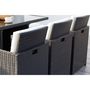 Voir la diapositive 6 : CONCEPT USINE Table et chaises 10 places encastrables résine noir-blanc MONACO