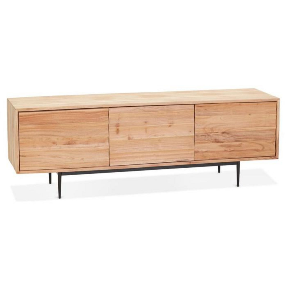 Paris Prix Meuble TV 3 Portes en Bois  Myriam  147cm Naturel