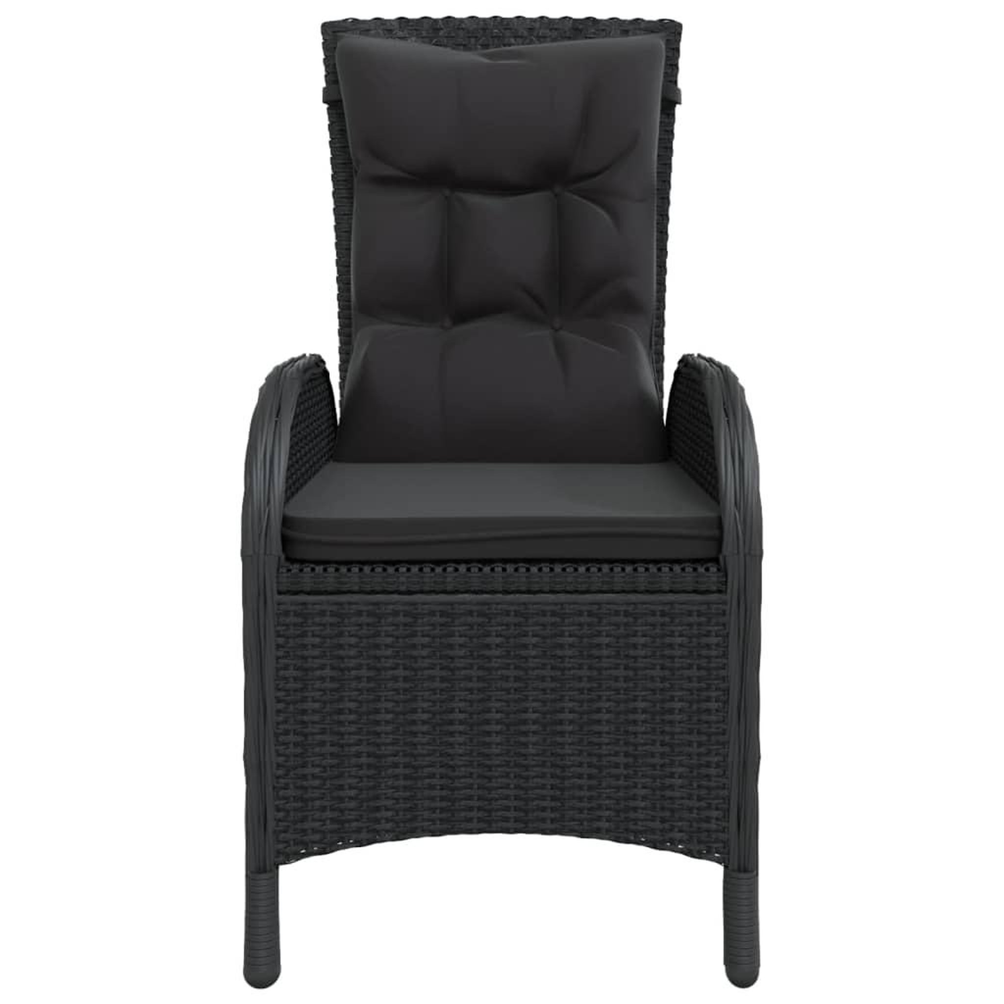 Voir la diapositive 3 : VIDAXL Ensemble de bistro de jardin 3 pcs Resine tressee Noir