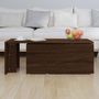 Voir la diapositive 4 : VIDAXL Table basse Chene marron 150x50x35 cm Bois d'ingenierie