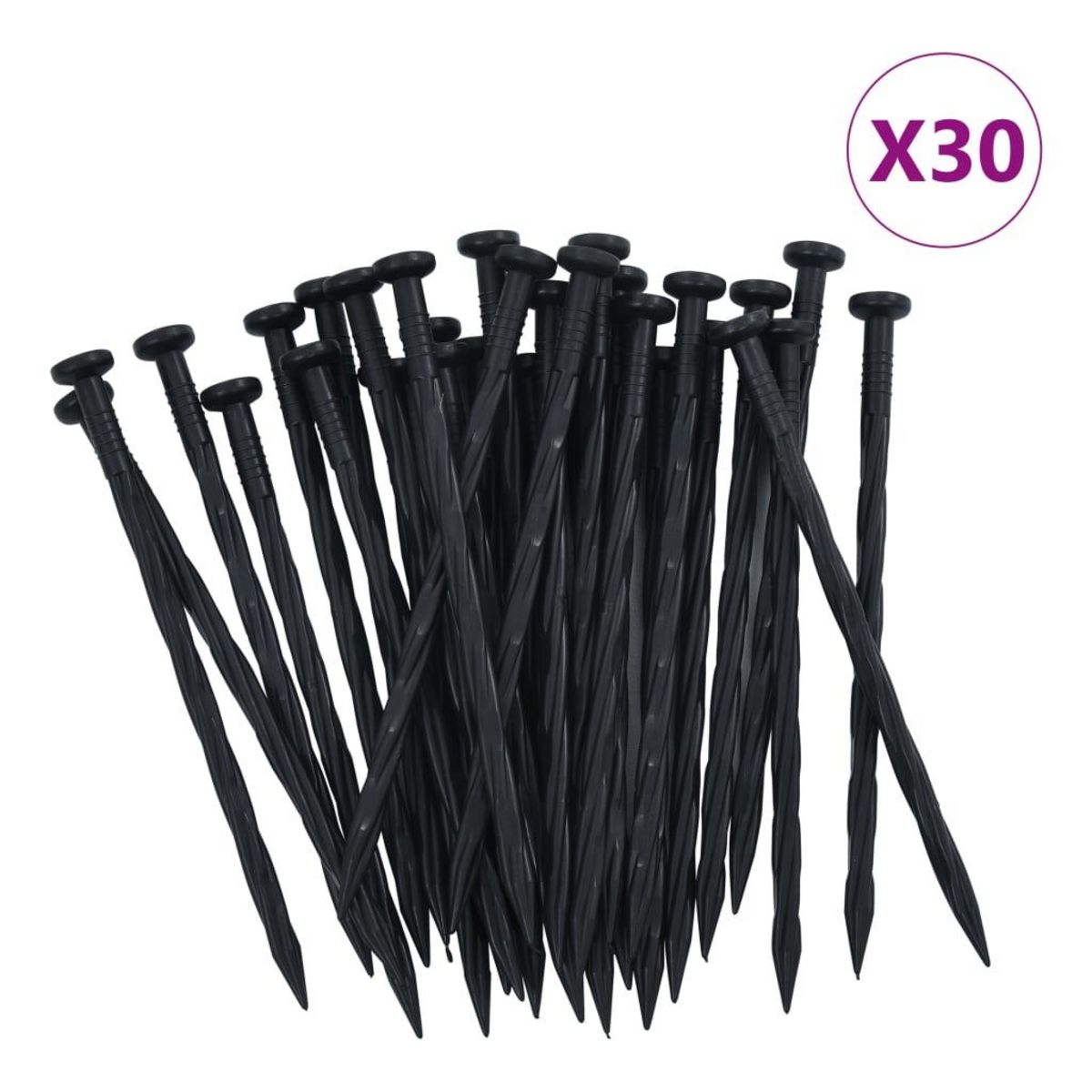 VIDAXL Bordure de pelouse flexible avec 30 piquets 10 m 5 cm