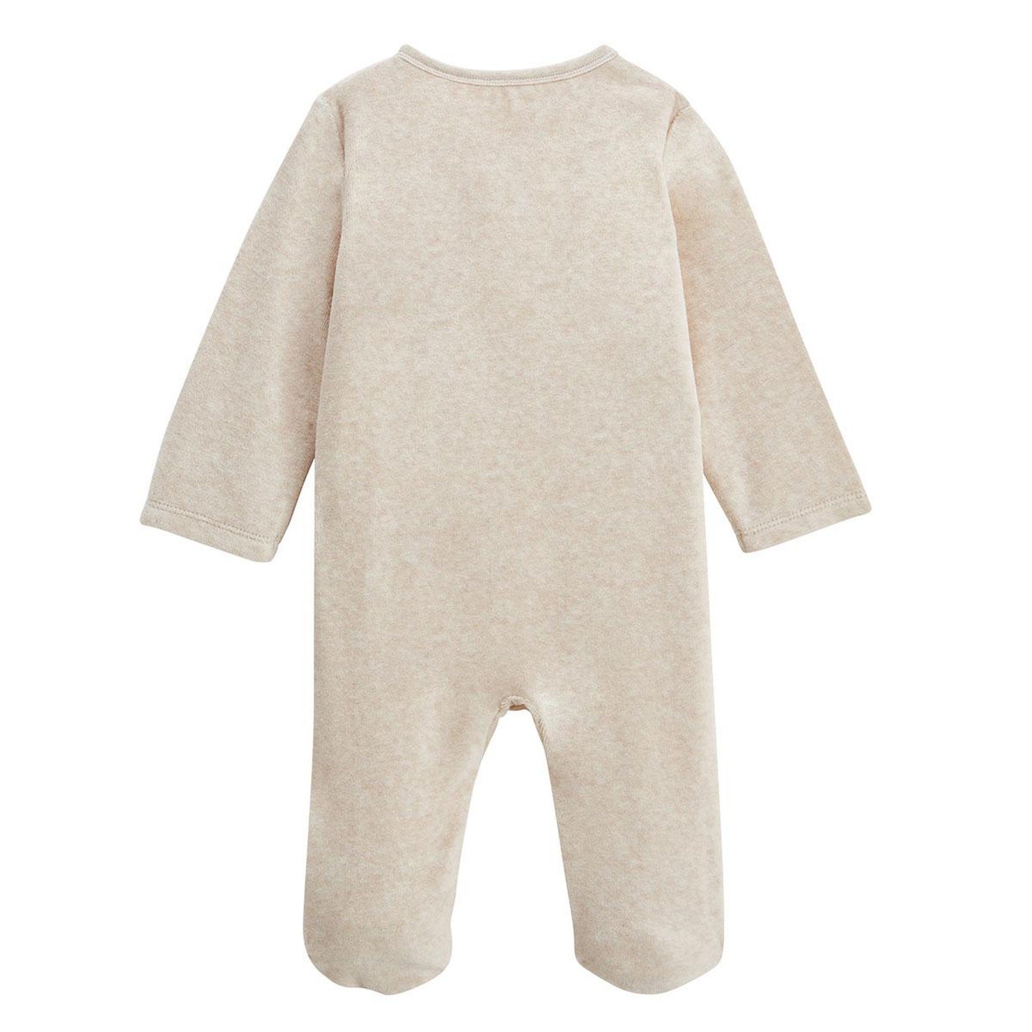 Voir la diapositive 4 : Petit Béguin Lot de 2 pyjamas bébé en velours noisette
