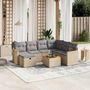 Voir la diapositive 1 : VIDAXL Salon de jardin avec coussins 8pcs melange beige resine tressee