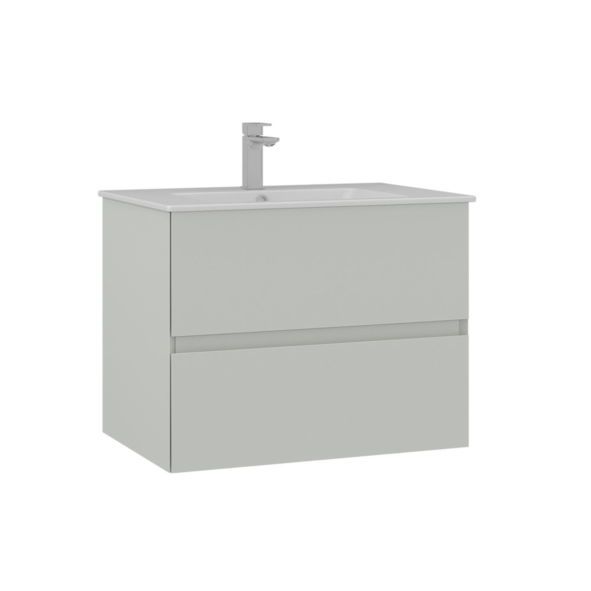 Habitat et Jardin Meuble vasque  nest 71 v2  - 71 x 51 x 55 cm - matte cashmere