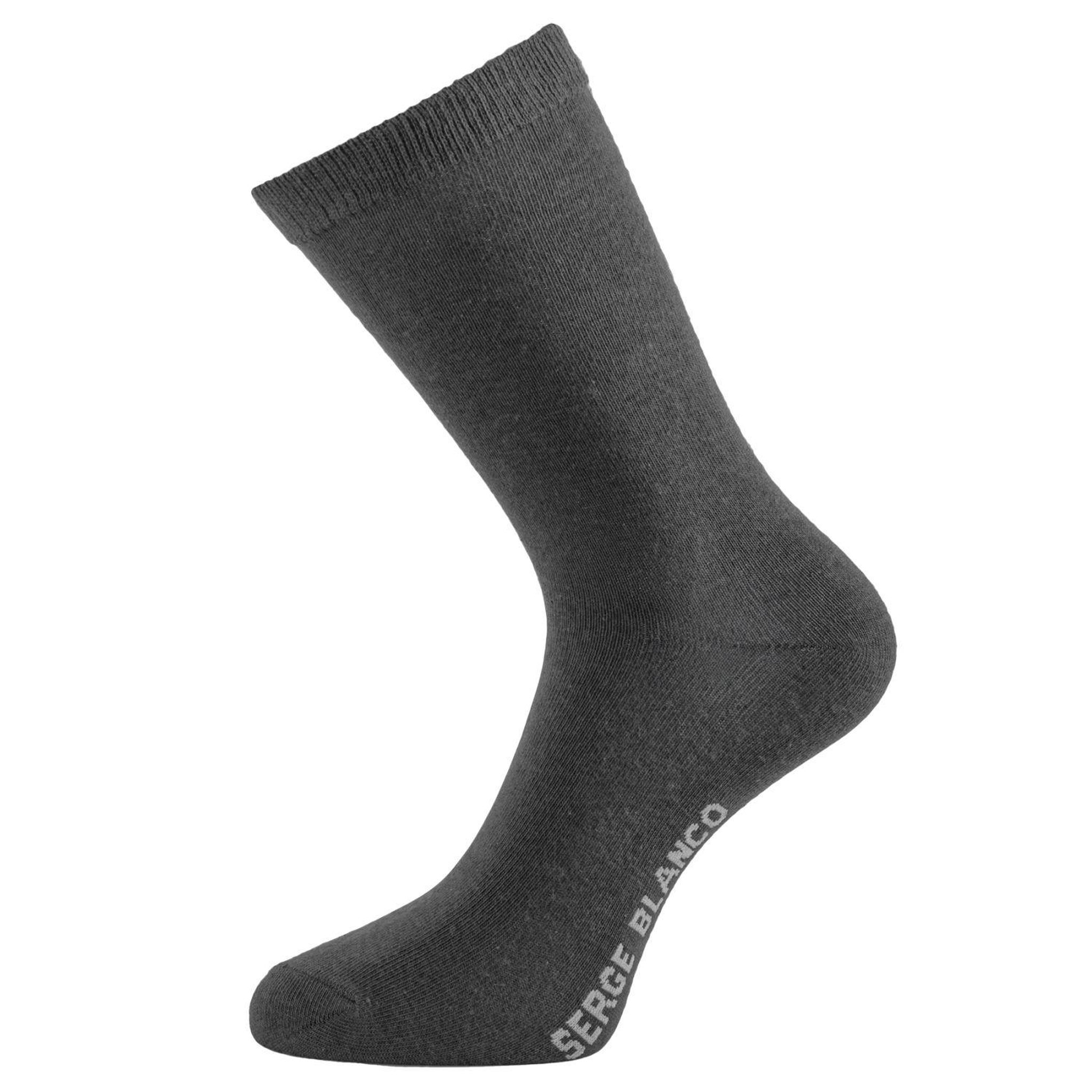 Voir la diapositive 4 : SERGE BLANCO Lot de 10 paires de chaussettes de ville Uni