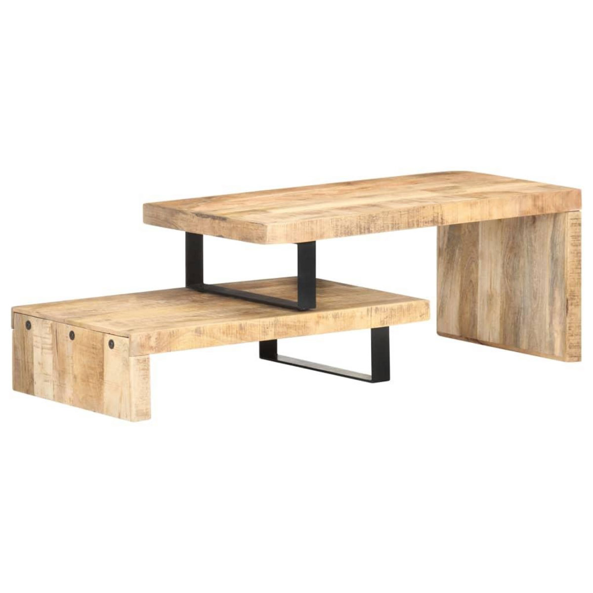 VIDAXL Ensemble de table basse 2 pcs Bois de manguier massif