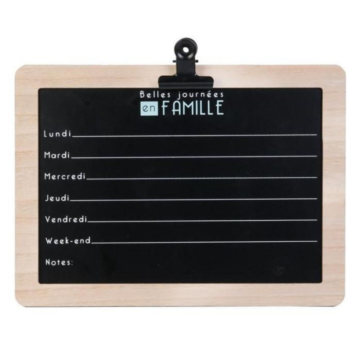 Paris Prix Semainier en Ardoise  Famille  30cm Noir