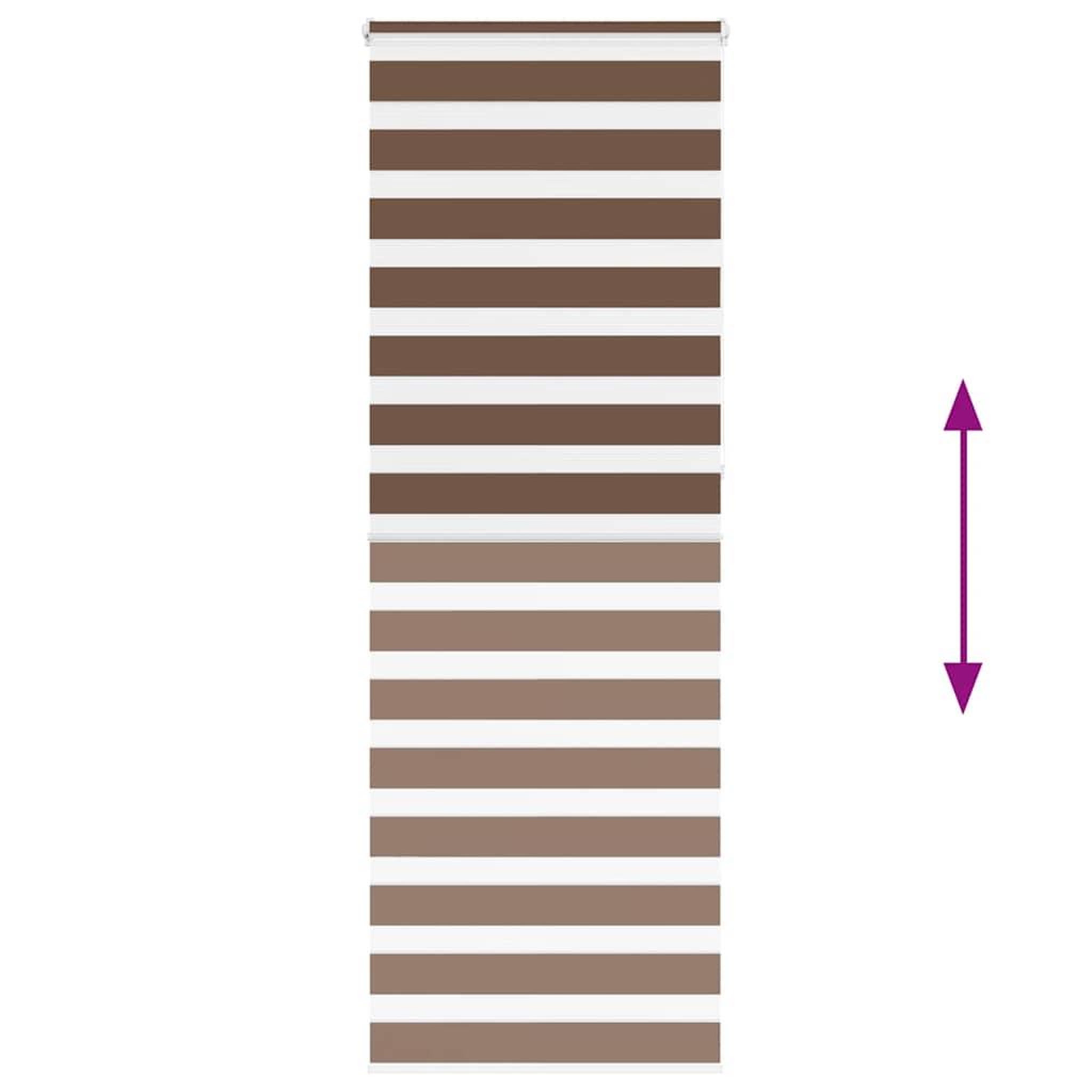 Voir la diapositive 5 : VIDAXL Store zebre marron 75x230 cm largeur du tissu 70,9 cm polyester