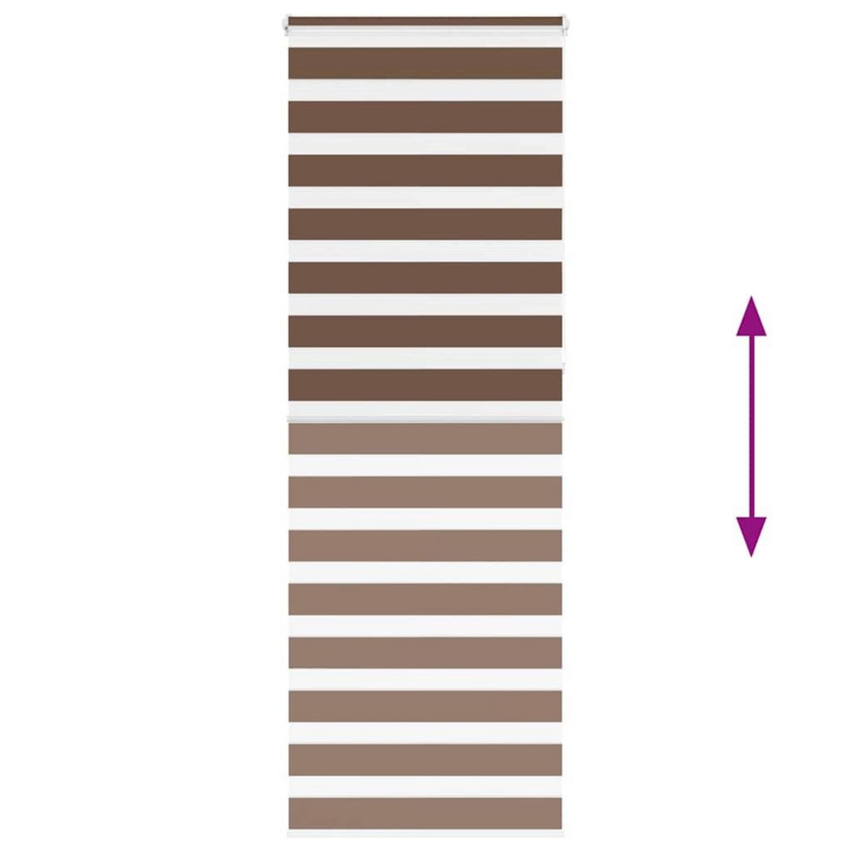 VIDAXL Store zebre marron 75x230 cm largeur du tissu 70,9 cm polyester