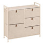 Voir la diapositive 1 : FIVE Rangement 5 tiroirs TISSA - Beige