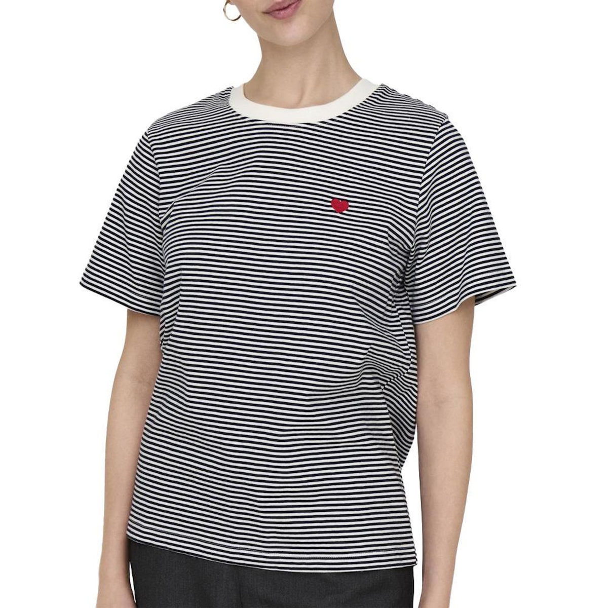 JACQUELINE DE YONG T-shirt Marine/Rayures Femme JDY Pisa