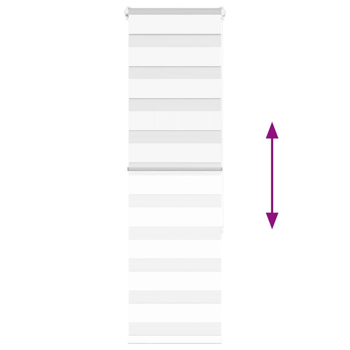 VIDAXL Store zebre blanc 40x150 cm largeur du tissu 35,9 cm polyester